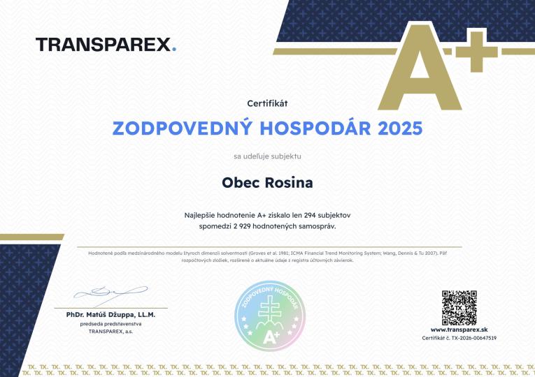 certifikát