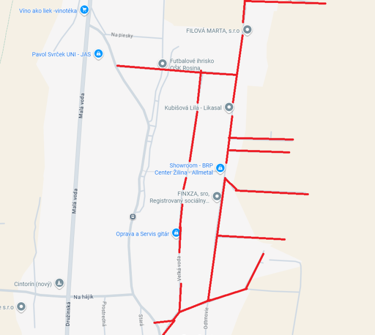 mapka odstávky 