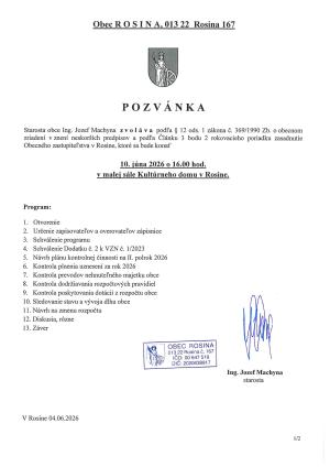 pozvánka